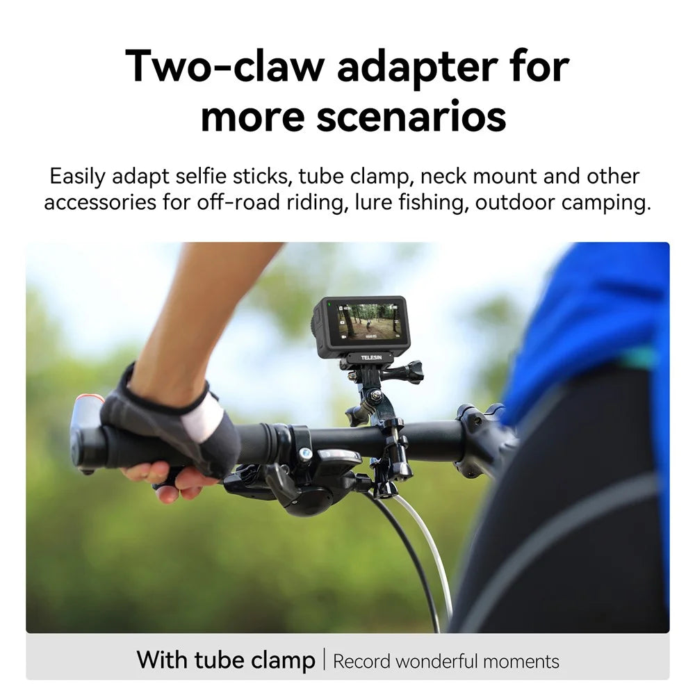 TELESIN OA-TPM-T04 For DJI Action 3 Nylon+Aluminium Alloy Magnetic Two Claw Camera Adapter - 7