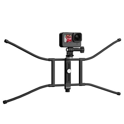 TELESIN TE-FM-001 Aluminum Alloy Action Camera Hanging Net Bracket with Phone Clip - 1
