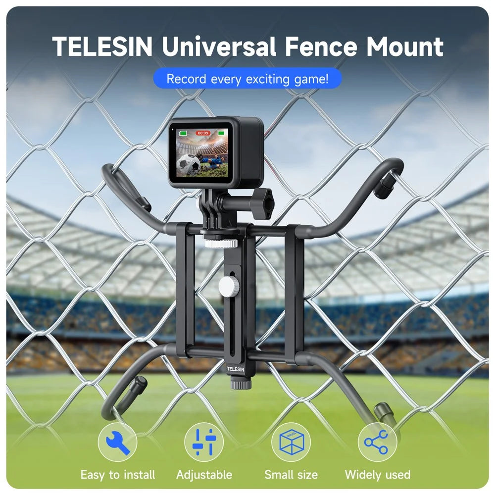 TELESIN TE-FM-001 Aluminum Alloy Action Camera Hanging Net Bracket with Phone Clip - 4