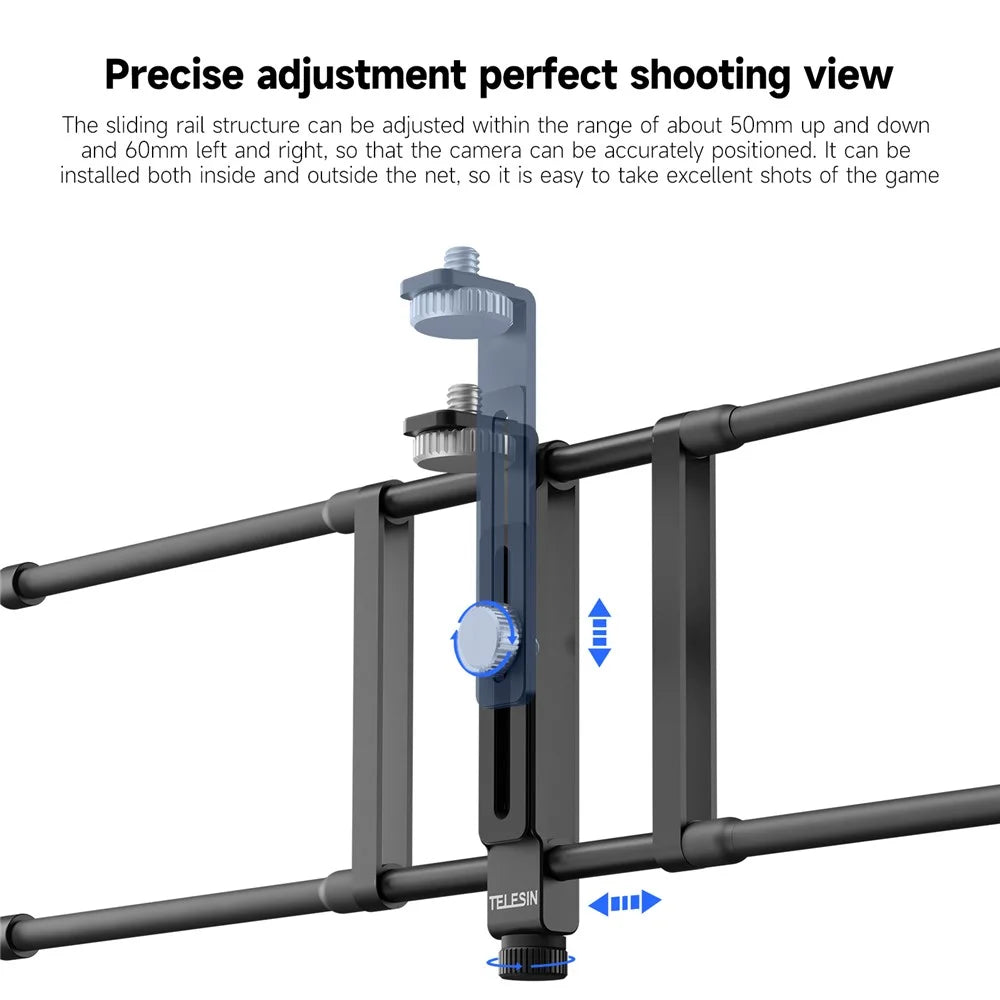 TELESIN TE-FM-001 Aluminum Alloy Action Camera Hanging Net Bracket with Phone Clip - 5
