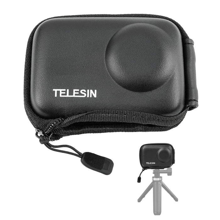 TELESIN OA-BAG-002 For DJI Osmo Action3 PU Leather+EVA Storage Protection Bag with Half Open Zip - 1