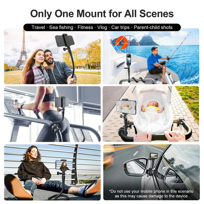 TELESIN TE-FM-003 Flexible Shooting Bracket Phone Action Camera Holder Vlogging Selfie Stick Stand - 5