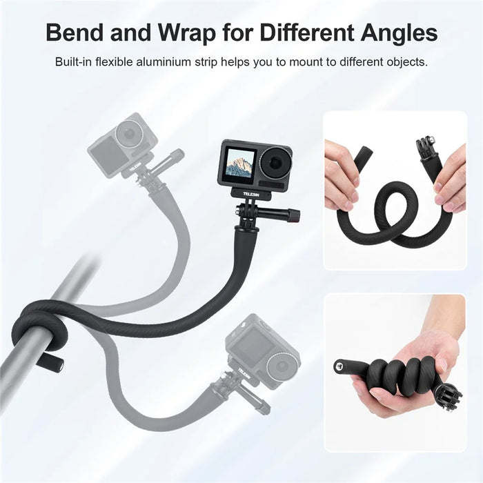 TELESIN TE-FM-003 Flexible Shooting Bracket Phone Action Camera Holder Vlogging Selfie Stick Stand - 6