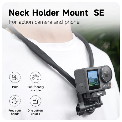 TELESIN TE-HNB-003 Sports Camera Flexible Holder for GoPro Hero 11 / 10 / 9 Action Camera Neck Mount Bracket - 2
