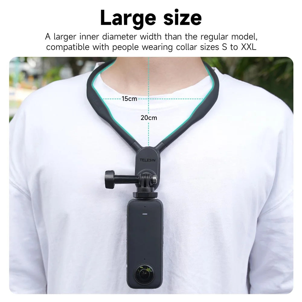 TELESIN TE-HNB-003 Sports Camera Flexible Holder for GoPro Hero 11 / 10 / 9 Action Camera Neck Mount Bracket - 6