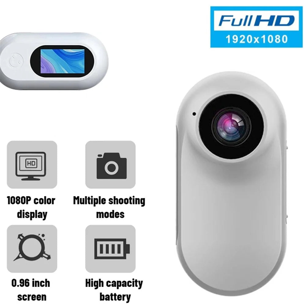 A100 Thumb Camera HD 1080P Mini Action Camera Cycling Anti-shake Magnetic Waterproof Sports Camera (No TF Card) - White - 2