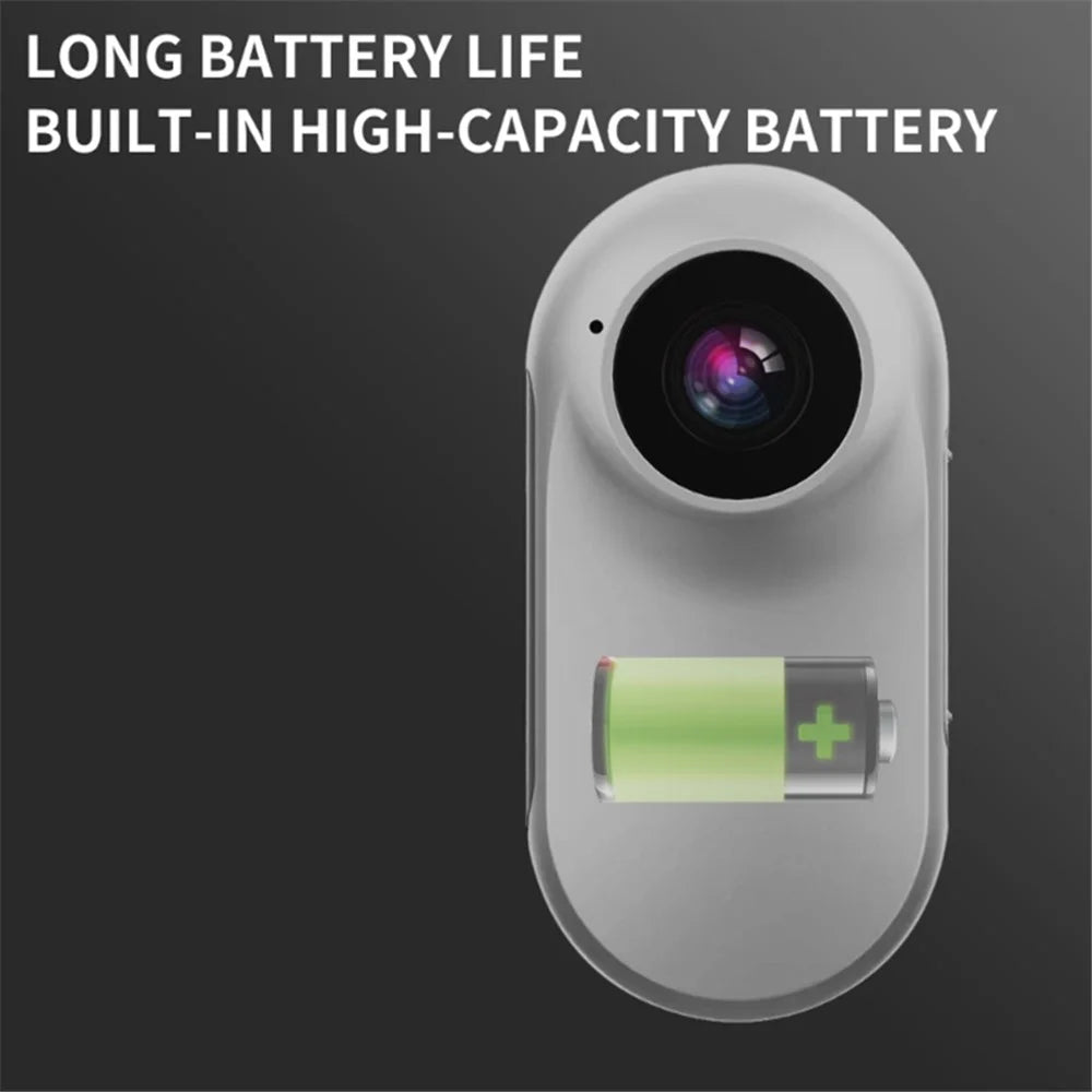 A100 Thumb Camera HD 1080P Mini Action Camera Cycling Anti-shake Magnetic Waterproof Sports Camera (No TF Card) - White - 7