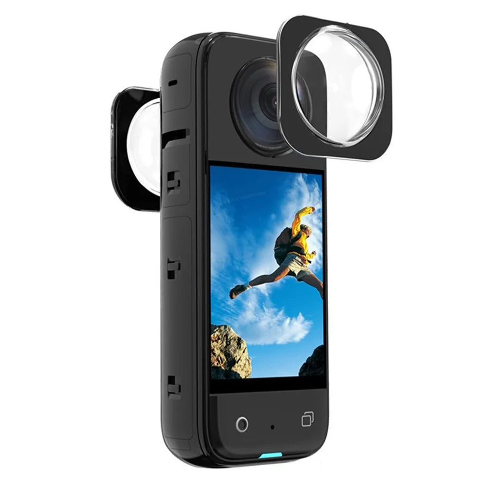 For Insta360 X3 Optical Tempered Glass Front+Back Protective Lens Cover Cap Action Camera Accessories - 1
