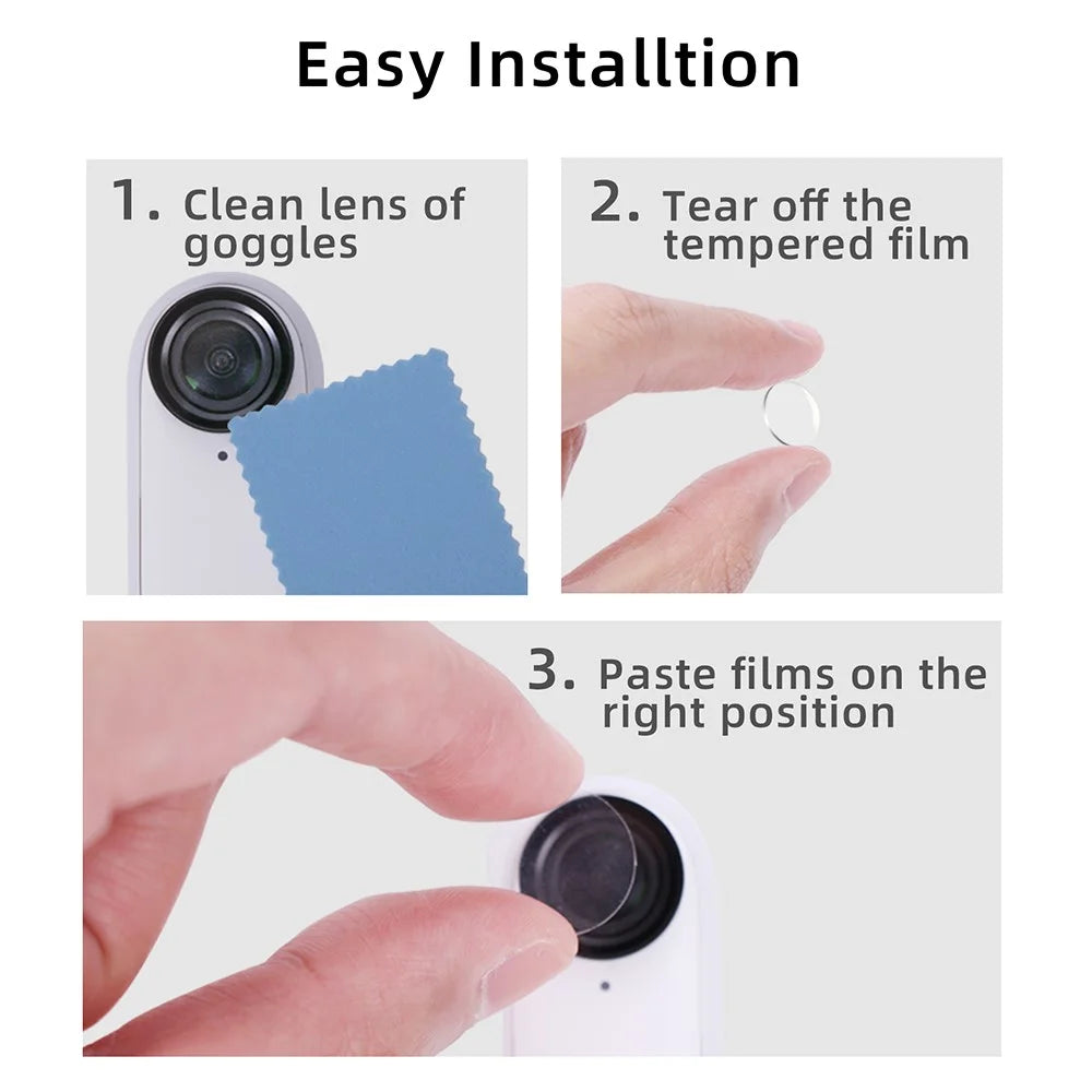 SUNNYLIFE IST-GHM653 2Pcs Lens Protector for Insta360 GO 3 / GO 2 , Tempered Glass Camera Lens Guard Film - 6