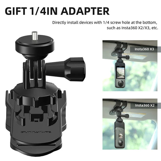 SUNNYLIFE ZJ585 Car Visor Action Camera Mount Adapter Plastic Sport Camera Car Holder - 2
