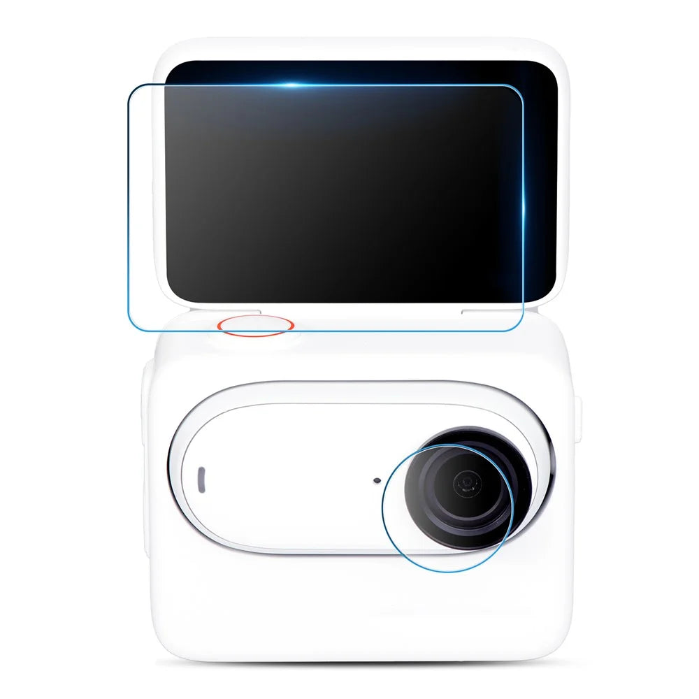STARTRC 1123845 2PCS For Insta360 GO 3 Camera Screen Lens Protector Clear High Aluminum-silicon Glass Film - 2