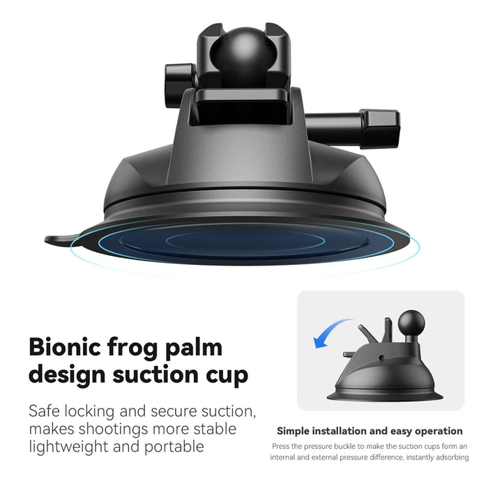 TELESIN TE-SUC-012 Action Camera Car Mount Universal Strong Suction Cup Phone Holder Set with Cell Phone Clip - 5