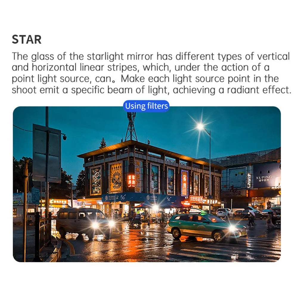 JUNESTAR JSR-1030-17 STAR Filter for Insta360 GO 3 Action Camera Waterproof Camera Lens Filter - 2