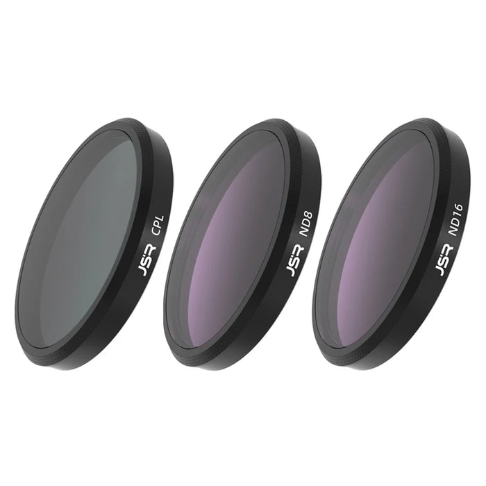 JUNESTAR JSR-1030-19 3-in-1 Filter Set with CPL+ND8+ND16 for Insta360 GO 3 Action Camera Multi-Layer Coated Diving Filter - 1
