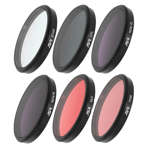 JUNESTAR JSR-1030-21 6-in-1 Filter Set for Insta360 GO 3 Camera Lens Filter with STAR+CPL+ND8-PL+ND16-PL+Red+Pink - 1