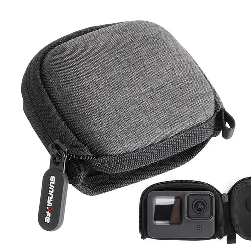 SUNNYLIFE B593 For Insta360 GO 3 / DJI Action 3 / GoPro Sports Camera Hard Shell Cloth Storage Bag Shockproof Zipper Bag with Opening - 1