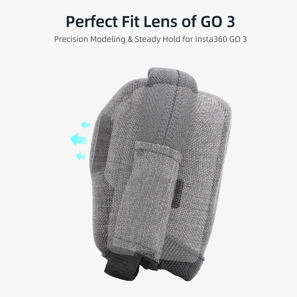 SUNNYLIFE B593 For Insta360 GO 3 / DJI Action 3 / GoPro Sports Camera Hard Shell Cloth Storage Bag Shockproof Zipper Bag with Opening - 6