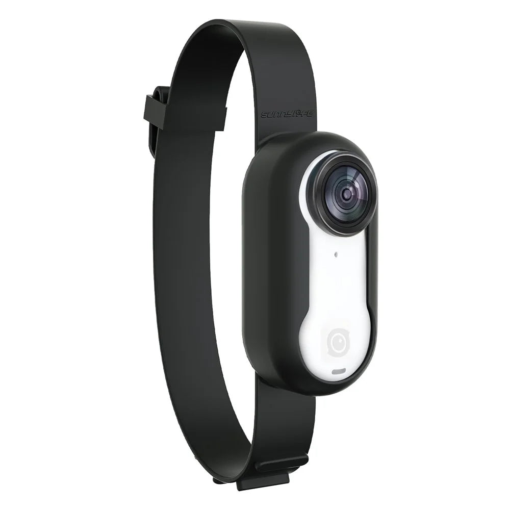 SUNNYLIFE IST-ZD588 For Insta360 GO 3 Silicone Case Camera Protective Cover with Adjustable Loop Strap - Black - 2