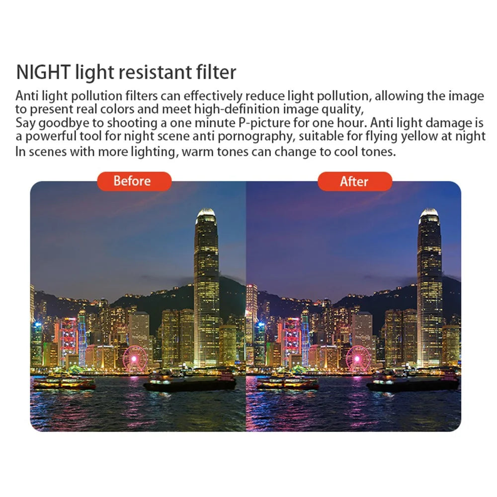 JUNESTAR JSR-1003-08 For DJI Osmo Action 4 / 3 Nano Coated Optical Glass NIGHT Filter Sport Camera Lens Filter - 2