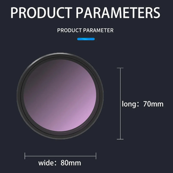 JUNESTAR Multi-Coated KB ND Series Filter for DJI Osmo Action 4  /  3 Lightweight Waterproof Diving Lens Filters - ND8 - 7