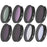 JUNESTAR JSR-1013-22 KB-8IN1 Waterproof Filter Set for DJI Osmo Action 4 / 3 Multi-Coated Oil-Resistant Lens Filters - 1