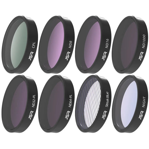 JUNESTAR JSR-1013-22 KB-8IN1 Waterproof Filter Set for DJI Osmo Action 4 / 3 Multi-Coated Oil-Resistant Lens Filters - 1