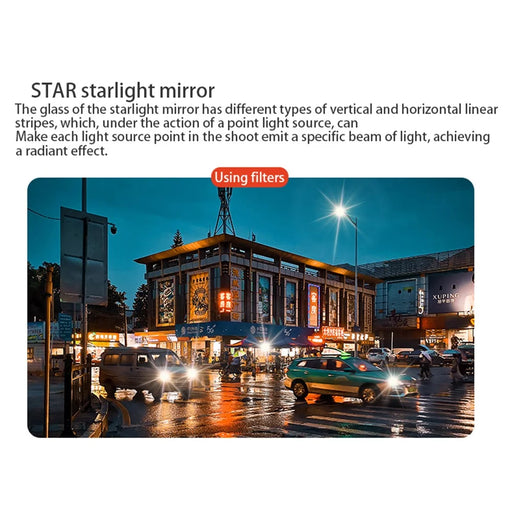 JUNESTAR JSR-1013-14 For DJI Osmo Action 4 / 3 Camera Lens Filter Optical Glass STAR Lens Filter - 2