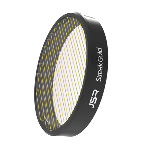 JUNESTAR For DJI Osmo Action 4  /  3 Optical Glass Brushed Filter Sport Camera Lens Filter - Streak Gold - 1