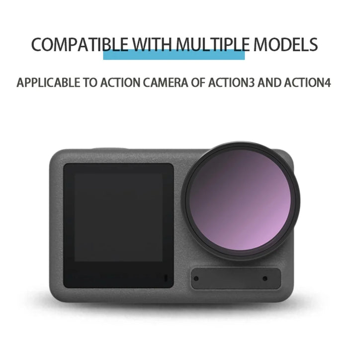 JUNESTAR JSR-1013-10 KB-4IN1 For DJI Osmo Action 4 / 3 Lens Filter CPL / ND8 / ND16 / ND32 Optical Glass Multi Coated Filter - 5