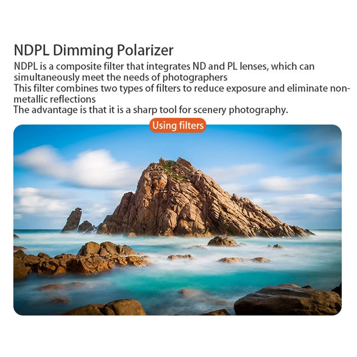 JUNESTAR JSR-1013 For DJI Osmo Action 4 / 3 Camera Filter Replacement NDPL Filter Photography Accessory - ND8-PL - 6