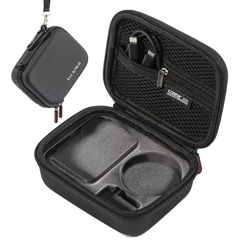 STARTRC 1126181 Storage Bag for DJI Action 4 , Hard PU Travel Box Carrying Case with Buckle+Strap - Standard Set - 1