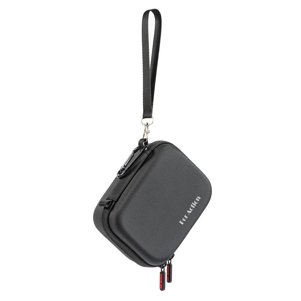 STARTRC 1126181 Storage Bag for DJI Action 4 , Hard PU Travel Box Carrying Case with Buckle+Strap - Standard Set - 2