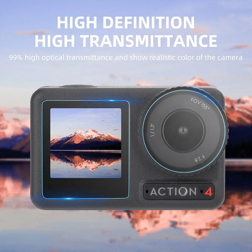 SUNNYLIFE OA4-BHM667 3Pcs Tempered Glass Screen Protector Set for DJI Osmo Action 4 Front / Rear / Lens Camera Screen Film Kit - 2
