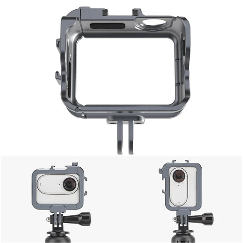 SUNNYLIFE IST-BK596 For Insta360 GO 3 Aluminum Alloy Protective Case Frame Mount Adapter Cold Shoe Bracket - 1