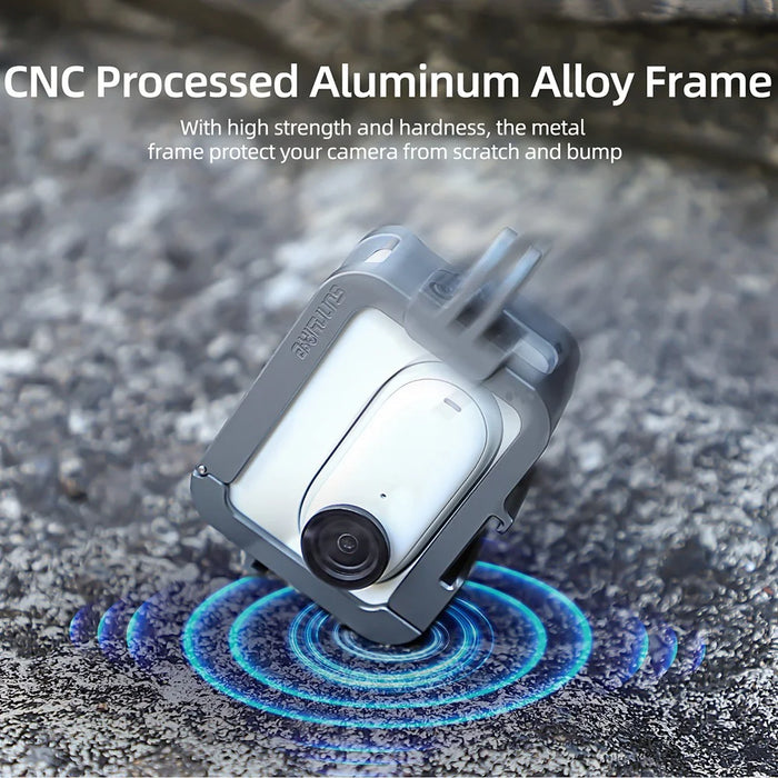 SUNNYLIFE IST-BK596 For Insta360 GO 3 Aluminum Alloy Protective Case Frame Mount Adapter Cold Shoe Bracket - 4