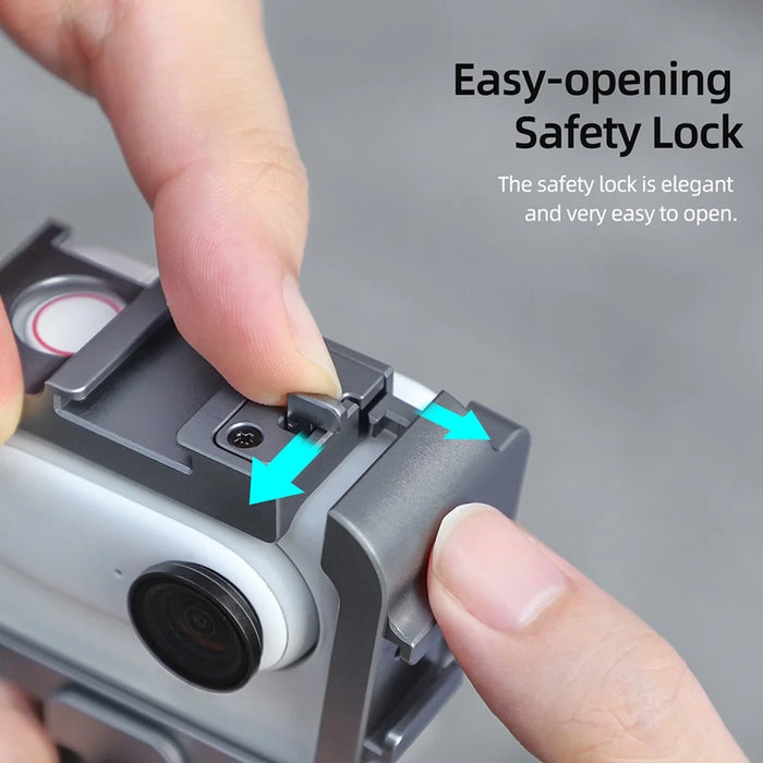 SUNNYLIFE IST-BK596 For Insta360 GO 3 Aluminum Alloy Protective Case Frame Mount Adapter Cold Shoe Bracket - 7