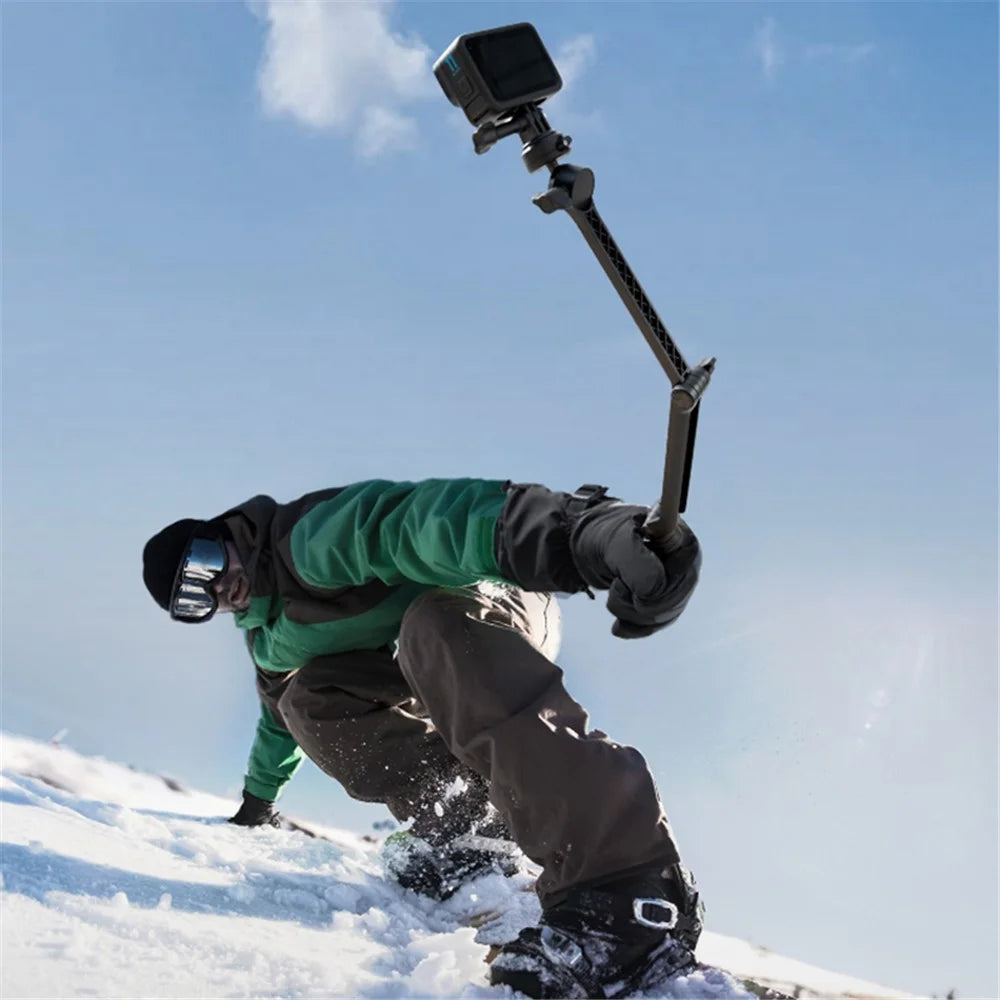 PGYTECH P-GM-158 3-Folding Tripod Stand Multi-Functional Selfie Stick Phone Holder Magic Arm for GoPro / Insta360 / DJI Action Camera - 5