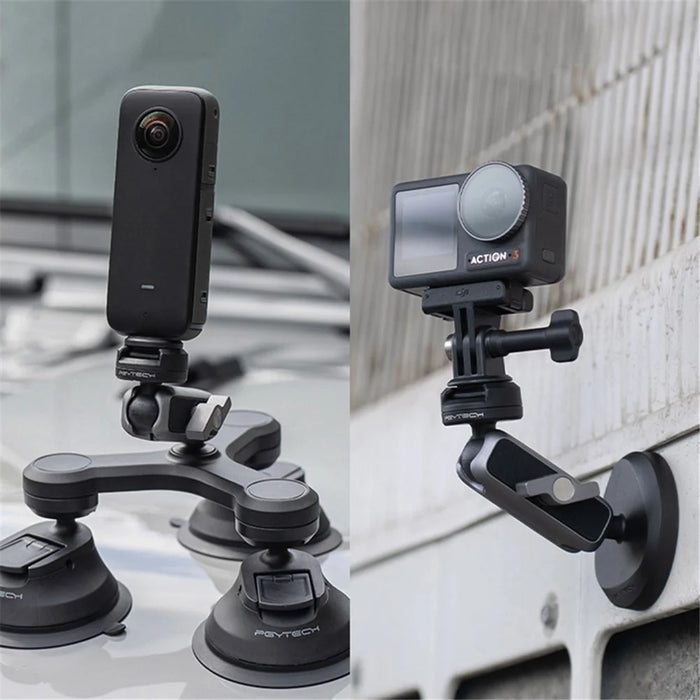 PGYTECH P-CG-145 CapLock Sports Camera Quick Release Mount Adapter Plate Set with Ball Head for GoPro / Insta360 / DJI - 5