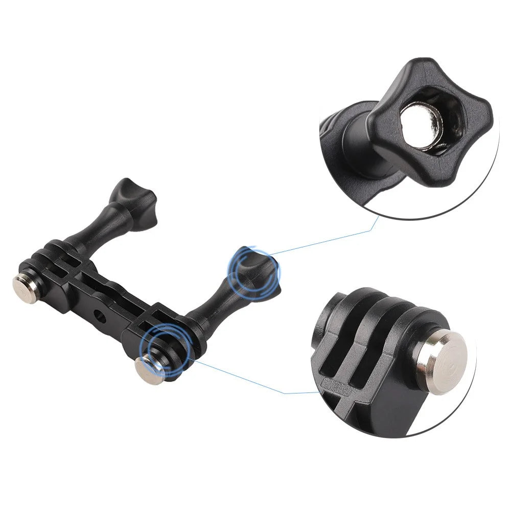 K6 LED Fill Light Dual-Head Adaptor for Xiaoyi, GoPro Hero 4 Action Camera PC Mount Holder - 3