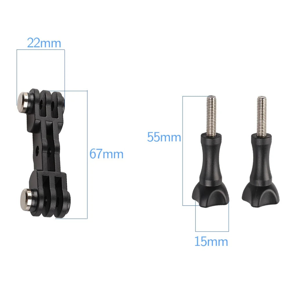 K6 LED Fill Light Dual-Head Adaptor for Xiaoyi, GoPro Hero 4 Action Camera PC Mount Holder - 6