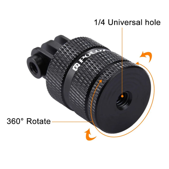PULUZ PU219 For DJI OSMO Action Camera 360 Degree Rotatable Tripod Connector Base Mount Adapter - 3