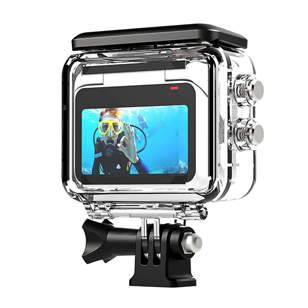 40m Waterproof Case for Insta360 GO 3 Camera PC+Stainless Steel Thumb Camera Underwater Diving Cover - 2