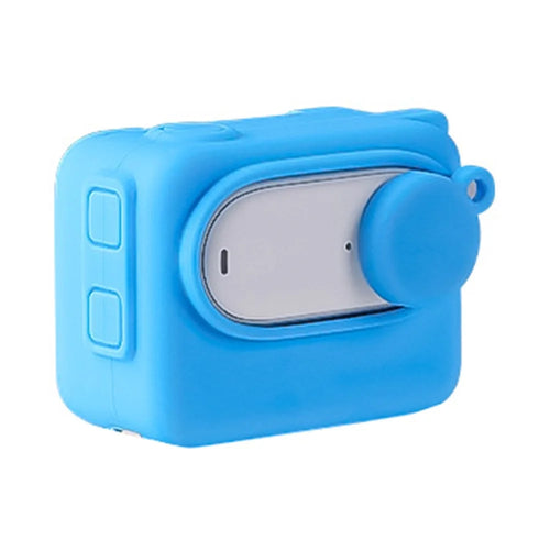Silicone Cover for Insta360 Go 3 Camera Charging Case Protective Sleeve with Lens Cap - Blue - 1