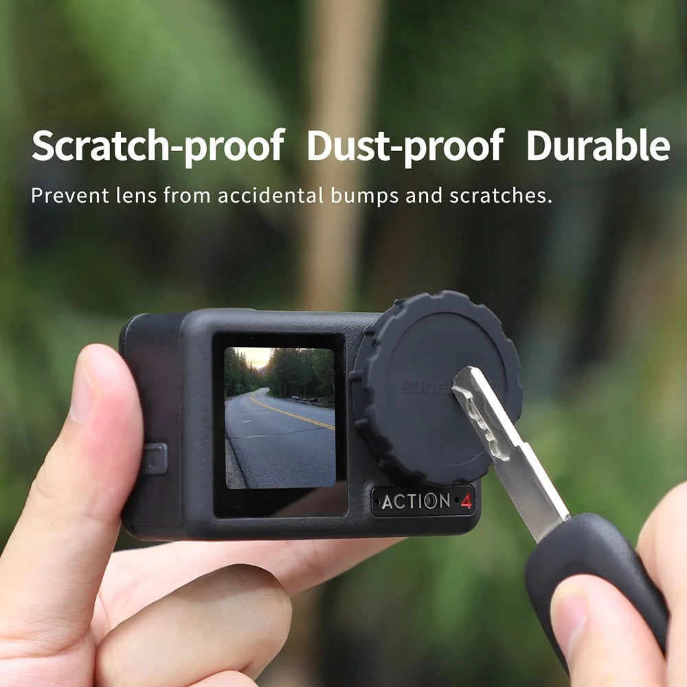 SUNNYLIFE 2Pcs / Set Silicone Lens Cap for DJI Osmo Action 4 / 3 Camera Lens Dust-proof Cover - 4