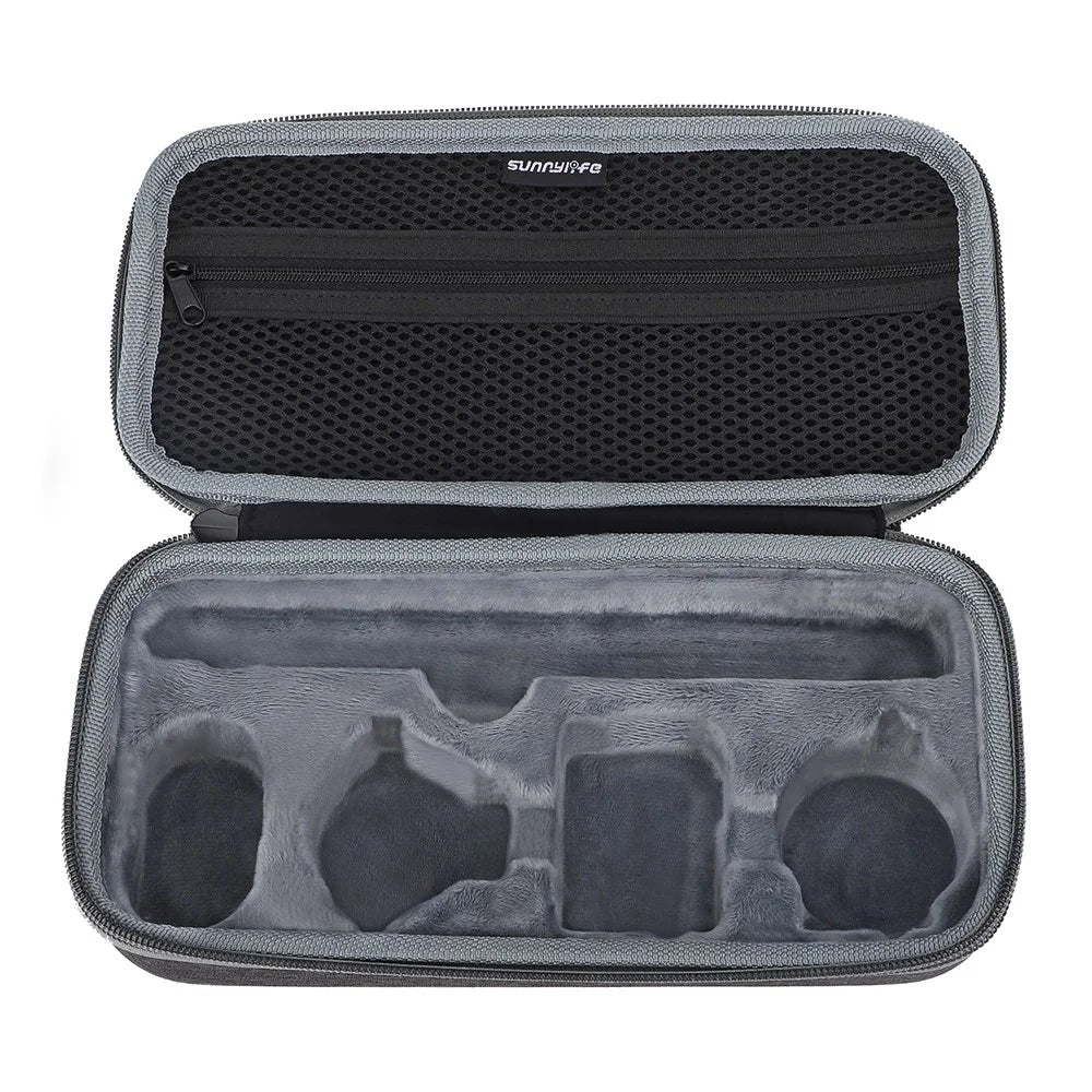 SUNNYLIFE IST-B675 Portable Storage Bag for Insta360 GO 3 Camera, Cloth+Flannelette Travel Carrying Case - 4