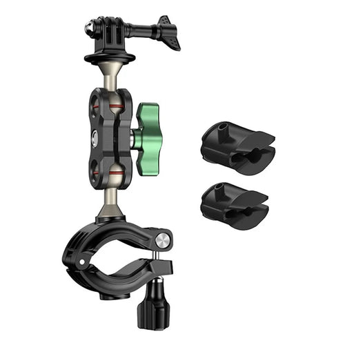 FLW402 Bike Motorcycle Handlebar Camera Holder 360 Degrees Rotary Aluminum Bike Camera Adapter Mount - 1