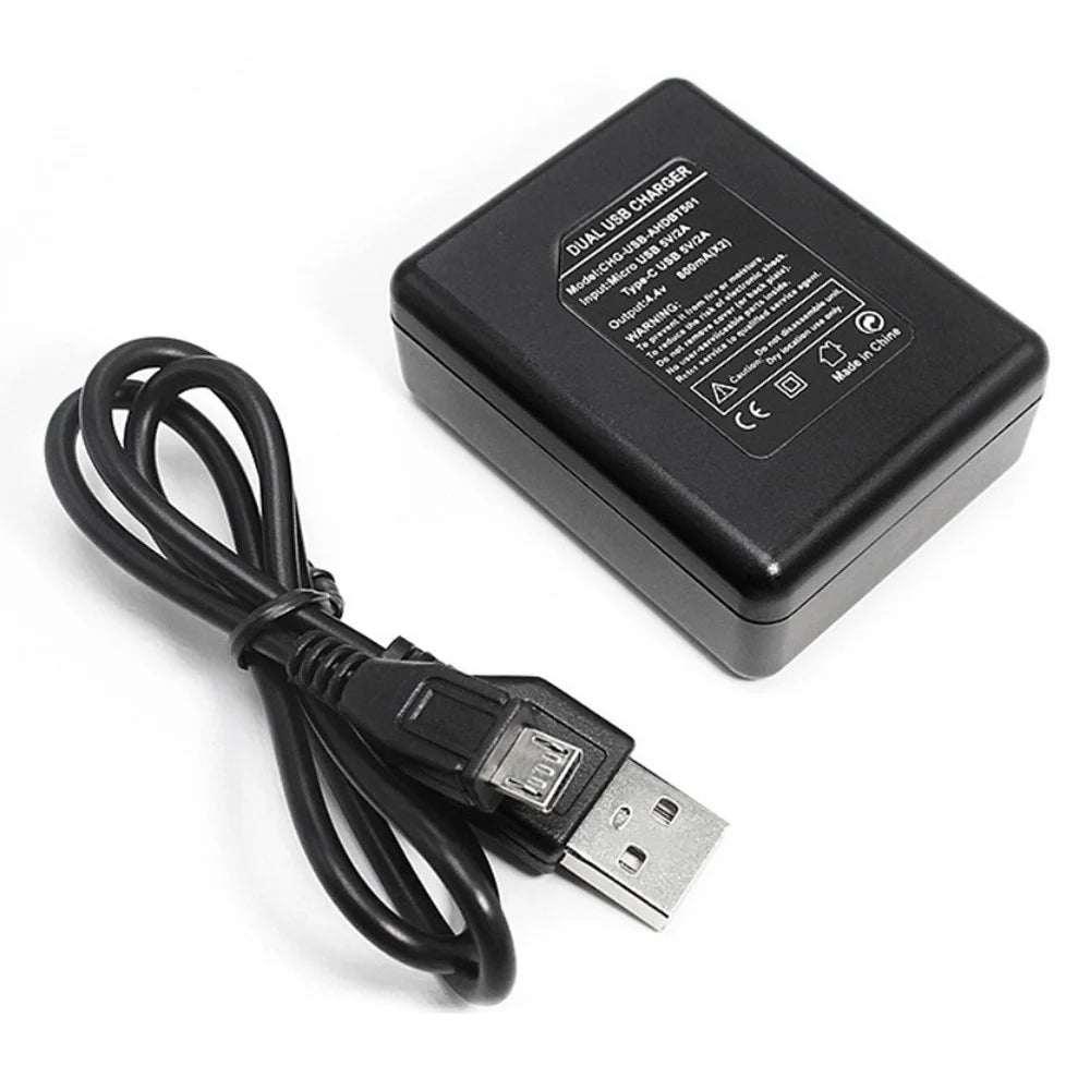 AT630 2-Slot Battery Charger + Micro USB Cable for GoPro Hero 5 Black Action Camera - 1