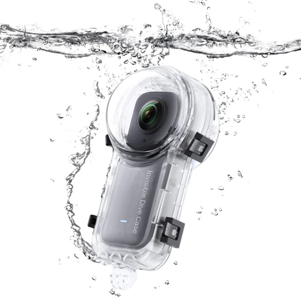 For Insta360 X3 PC+Optical Glass Housing Case Camera Underwater Diving Cover - 1