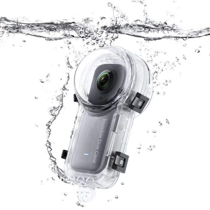 For Insta360 X3 PC+Optical Glass Housing Case Camera Underwater Diving Cover - 1