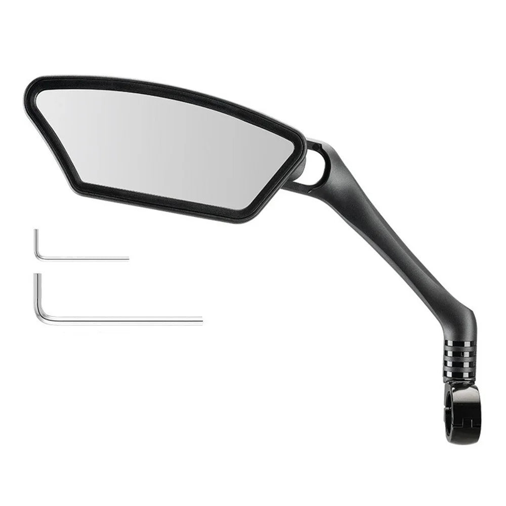 ROCKBROS 1Pc Bicycle Mirror Handlebar Rear View Stainless Steel Reflector 360 Degree Rotation Mirror - Left - 1